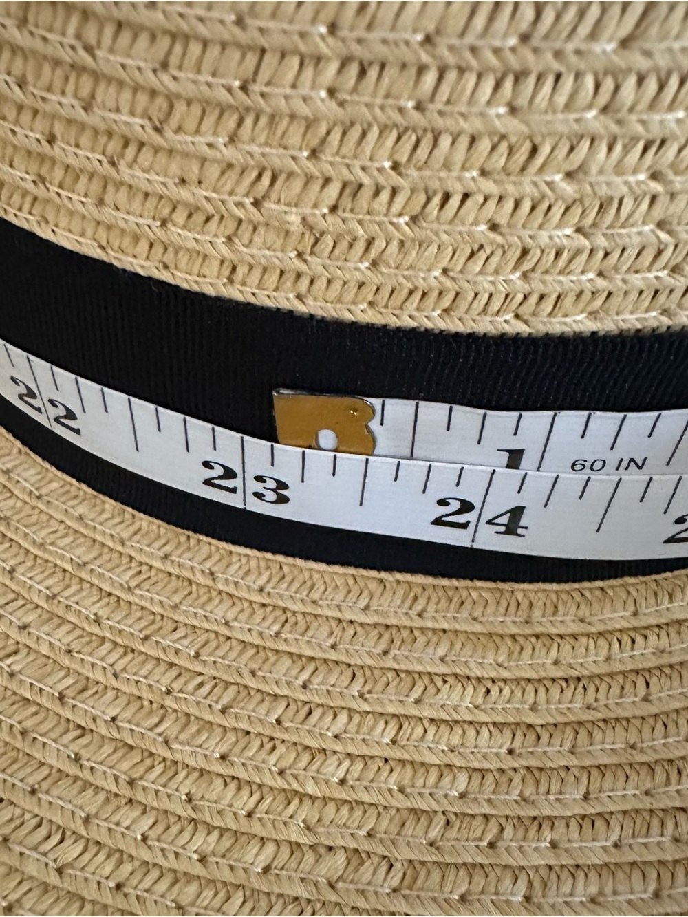 Bride Tribe Wide Brim Straw Sun Hat One Size Tan Black Ribbon Beach Resort NWT - Picture 9 of 9